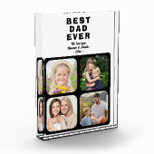 Beste Vater Vaterfamilie Fotoblock (Links)