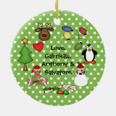 Beste Vati-überhaupt Weihnachtsverzierung Keramikornament (Hinten)