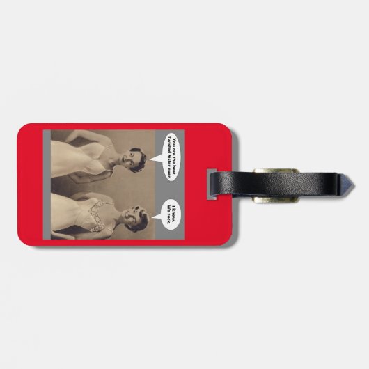 Beste verdrehte Schwester überhaupt Gepäckanhänger (Rückseite horizontal)