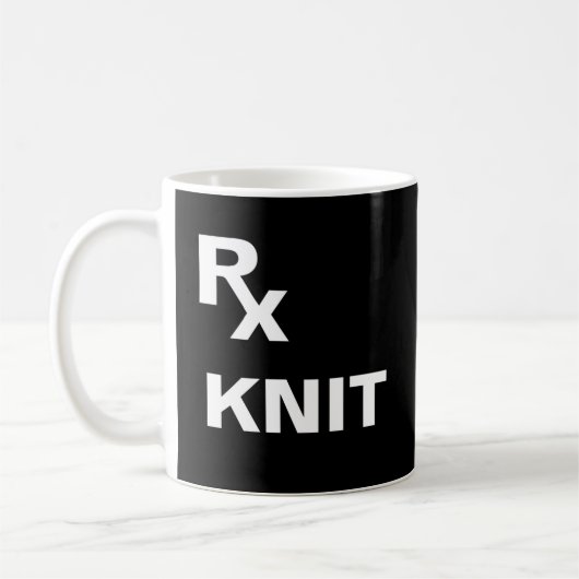 Beste Verschreibung - "RX STRICK" - YARN CRAFT Kaffeetasse (Links)