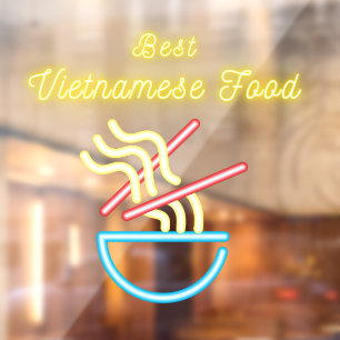 Beste vietnamesische Lebensmittel Pho-Nudeln Resta Fensteraufkleber