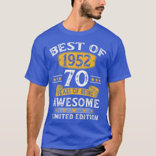 Beste von 1952 70 Jahre alte Geschenke 70. Geburts T-Shirt