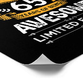 Beste von 1957 65 Jahre alte Geschenke 65. Geburts Poster (Ecke)