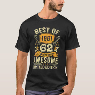 Beste von 1961 62 Jahren 62. Geburtstag für mich T-Shirt