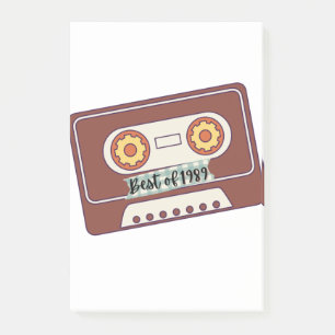 Beste von 1989-Kassetten mit dem Besten von 1989. Post-it Klebezettel