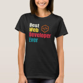 Beste Webentwickler-Website-Programmierer-Coder-Co T-Shirt (Vorderseite)