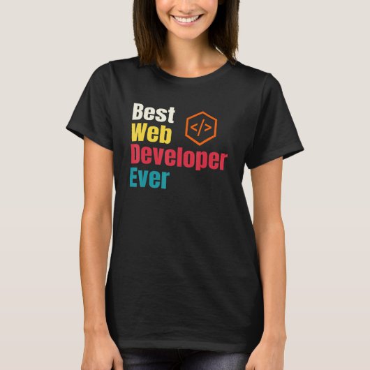 Beste Webentwickler-Website-Programmierer-Coder-Co T-Shirt (Vorderseite)