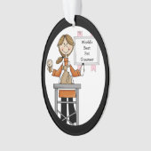Beste weibliche Pet Groomer Acryl-Ornament Ornament (Vorderseite)