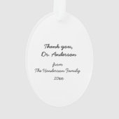 Beste weibliche veterinärmedizinische Acrylschmuck Ornament (Rückseite)