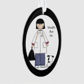 Beste weibliche veterinärmedizinische Acrylschmuck Ornament (Vorderseite)