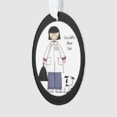 Beste weibliche veterinärmedizinische Acrylschmuck Ornament (Vorderseite)