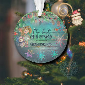 Beste Weihnachten mit Großeltern Aquamarine Orname Ornament