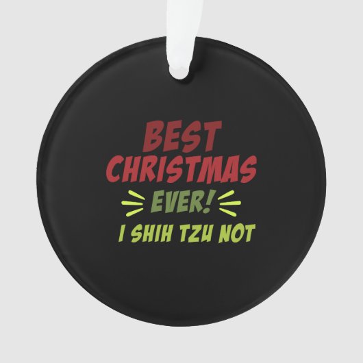 Beste Weihnachten Ornament (Vorderseite)