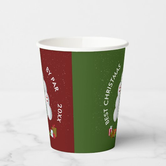 Beste Weihnachten von Par Golf Ball Tree Ursprüngl Pappbecher (Links)