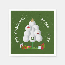 Beste Weihnachten von Par Golf Ball Tree Ursprüngl Serviette