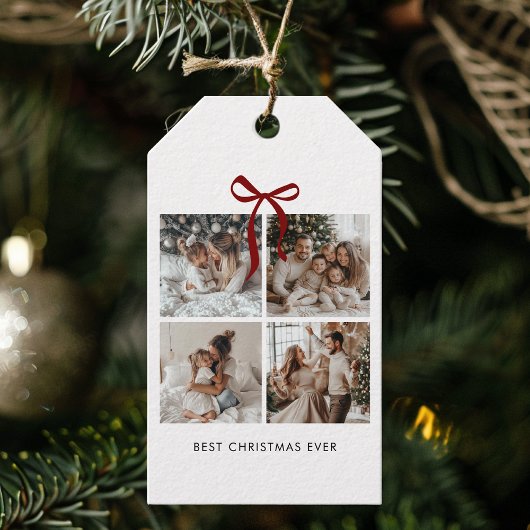 Beste Weihnachts-Familie Foto Collage GifT Geschenkanhänger