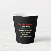 Beste Weihnachtsfeier Milchtasse (Vorderseite)