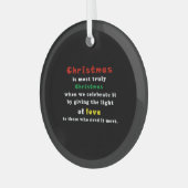 Beste Weihnachtsfeier Ornament Aus Glas (Vorderseite links)