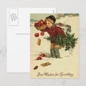 Beste Weihnachtswünsche Feiertagspostkarte (Vorne/Hinten)