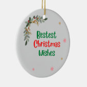 Beste Weihnachtswünsche Keramik Ornament (Rechts)
