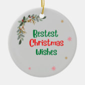 Beste Weihnachtswünsche Keramik Ornament (Vorne)