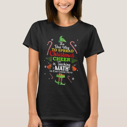 Beste Weise des Mathe-Lehrer-WeihnachtsShirt-Elfs T-Shirt (Vorderseite)
