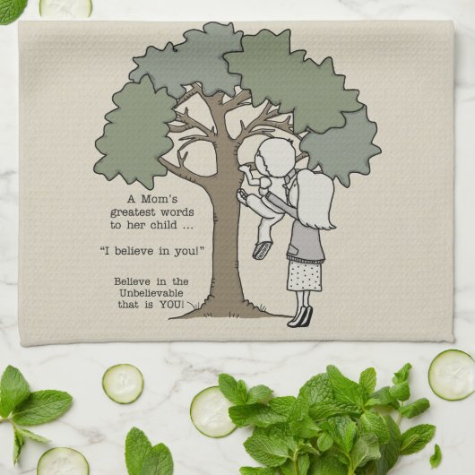 Beste Worte der Mama Geschirrtuch (Gefaltet)