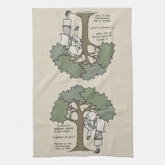 Beste Worte der Mama Geschirrtuch (Vertikal)