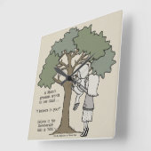 Beste Worte der Mama Quadratische Wanduhr (Winkel)