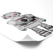 Beste Wünsche aus dem Roboter mit Atomantrieb Fotodruck (Ecke)