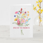 Beste Wünsche Blumenstrauß Karte (Gelbe Blume)