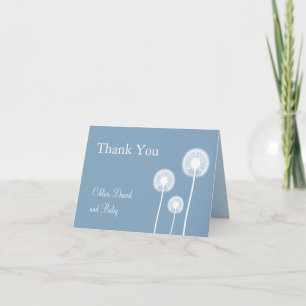 Beste Wünsche! Dankeskarten für Baby Shower (blau) Dankeskarte