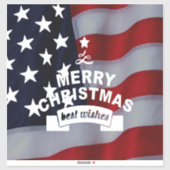 Beste Wünsche Frohe Weihnachten Vereinte Staaten F Aufkleber (Blatt)