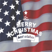 Beste Wünsche Frohe Weihnachten Vereinte Staaten F Aufkleber (Vorderseite)