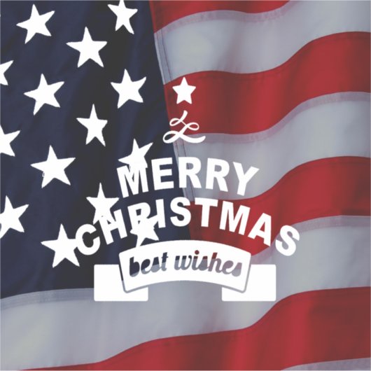 Beste Wünsche Frohe Weihnachten Vereinte Staaten F Aufkleber (Vorderseite)
