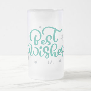 Beste Wünsche Frostiertes Glas Bierkrug Mattglas Bierglas