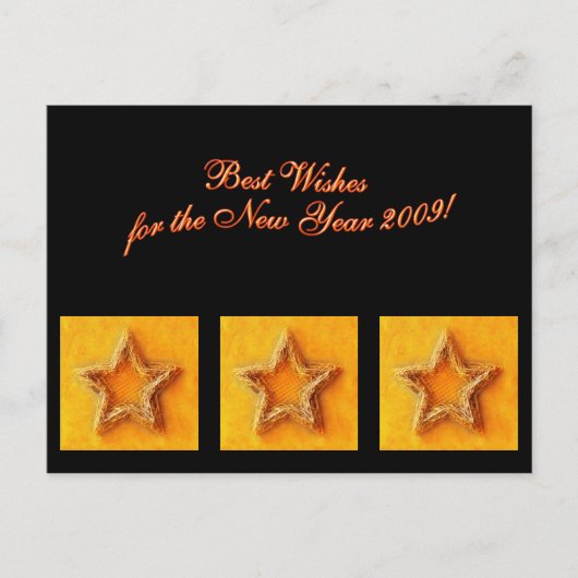 Beste Wünsche für das neue Jahr 2009 - Postkarte (Vorderseite)