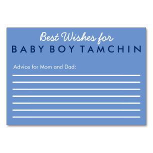 Beste Wünsche für die Baby Advertising Card Tischnummer