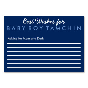 Beste Wünsche für die Baby Advertising Card Tischnummer