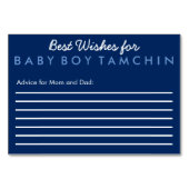 Beste Wünsche für die Baby Advertising Card Tischnummer (Vorderseite)