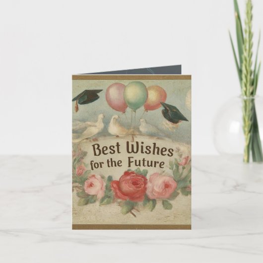 Beste Wünsche für die Zukunft Dankeskarte (Vorderseite)