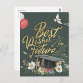 Beste Wünsche für die Zukunft Postkarte (Vorne/Hinten)