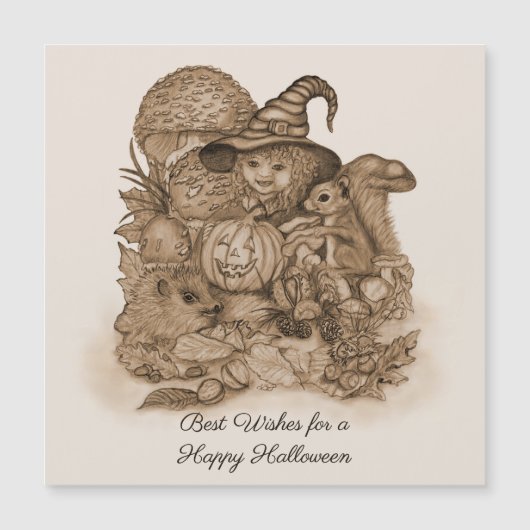 Beste Wünsche für ein glückliches Halloween Magnet (Vorderseite)