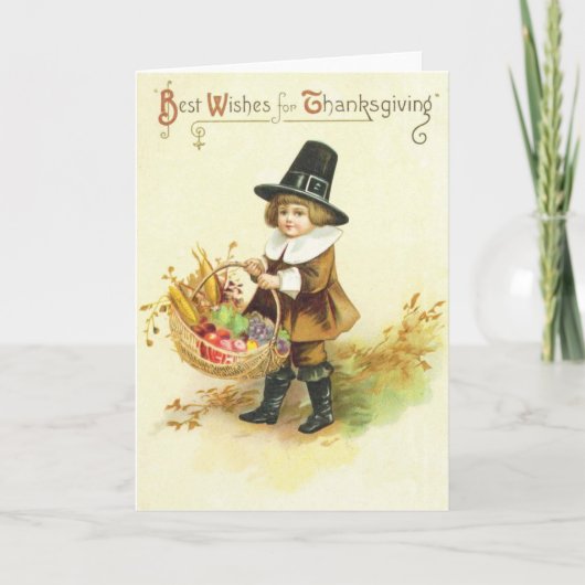 Beste Wünsche für Erntedank Feiertagskarte (Vorderseite)