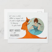 Beste Wünsche für Halloween Magical Hexenkarte Postkarte (Vorne/Hinten)