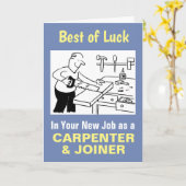 Beste Wünsche für Ihren neuen Job als Carpenter & Karte (Gelbe Blume)