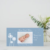 Beste Wünsche!! Geburtsankündigung 2 (blau) Ankündigung (Stehend Vorderseite)