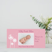 Beste Wünsche!! Geburtsankündigung 2 (pink) Ankündigung (Stehend Vorderseite)