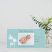 Beste Wünsche!! Geburtsankündigung 2 (Türkis) Ankündigung (Stehend Vorderseite)