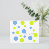 Beste Wünsche Happy Bubbles Postkarte (Stehend Vorderseite)